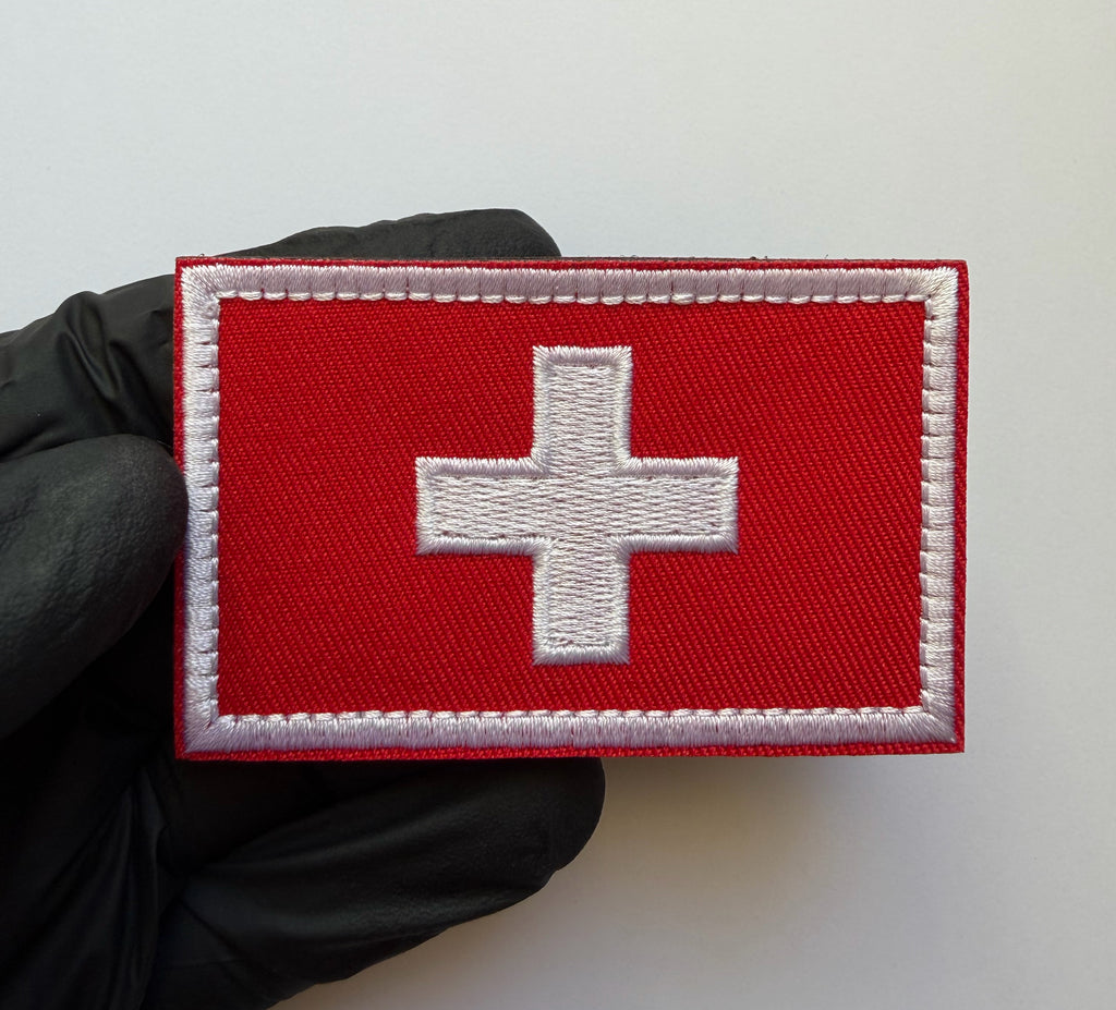 Hook-loop patch flag SWITZERLAND 8 cm