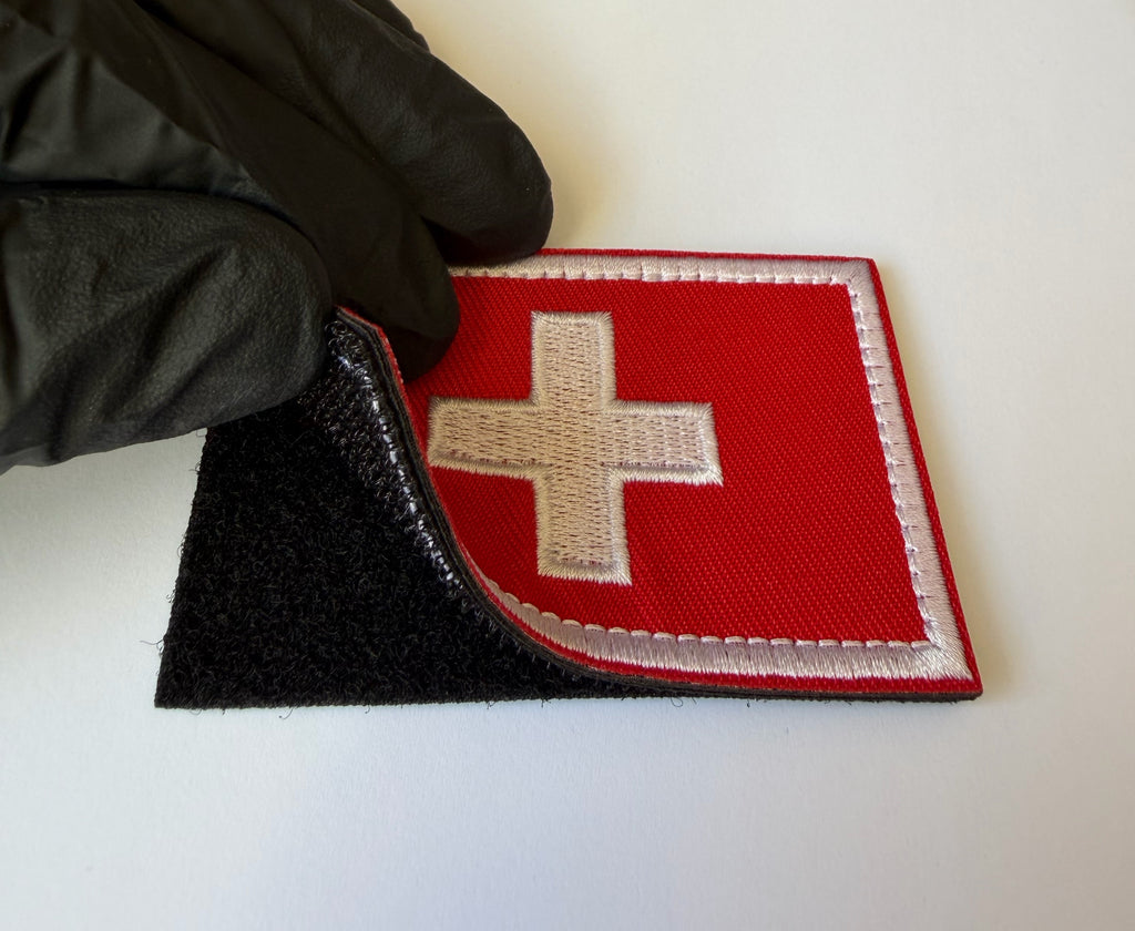 Hook-loop patch flag SWITZERLAND 8 cm