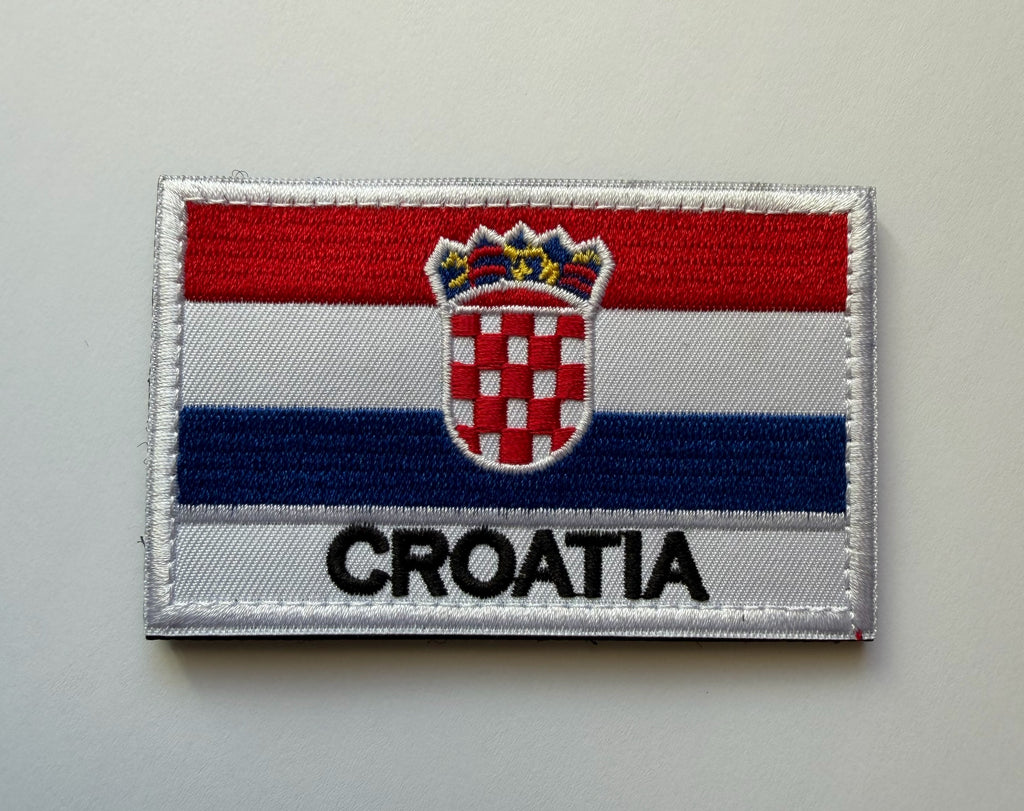 Hook & Loop Patch flag CROATIA 8 cm