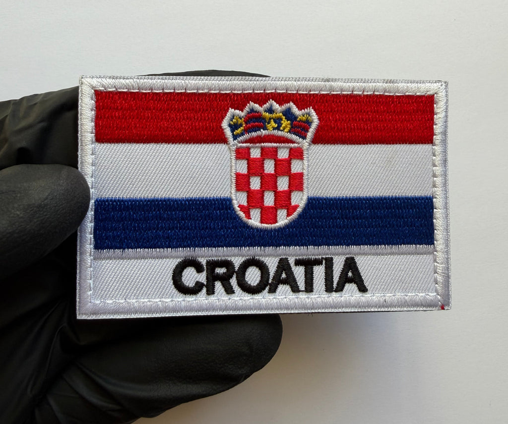 Hook & Loop Patch flag CROATIA 8 cm