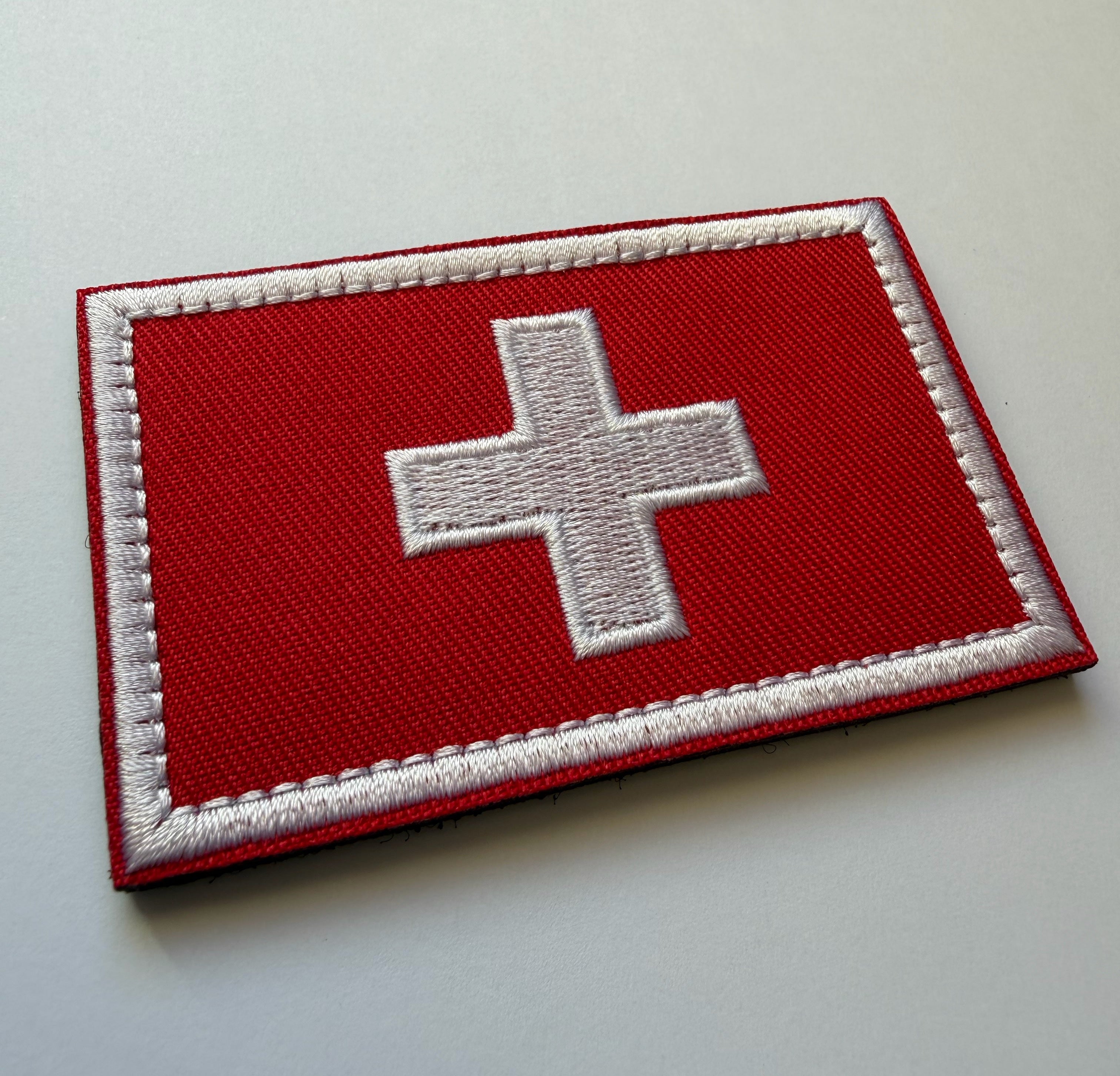 Hook-loop patch flag SWITZERLAND 8 cm