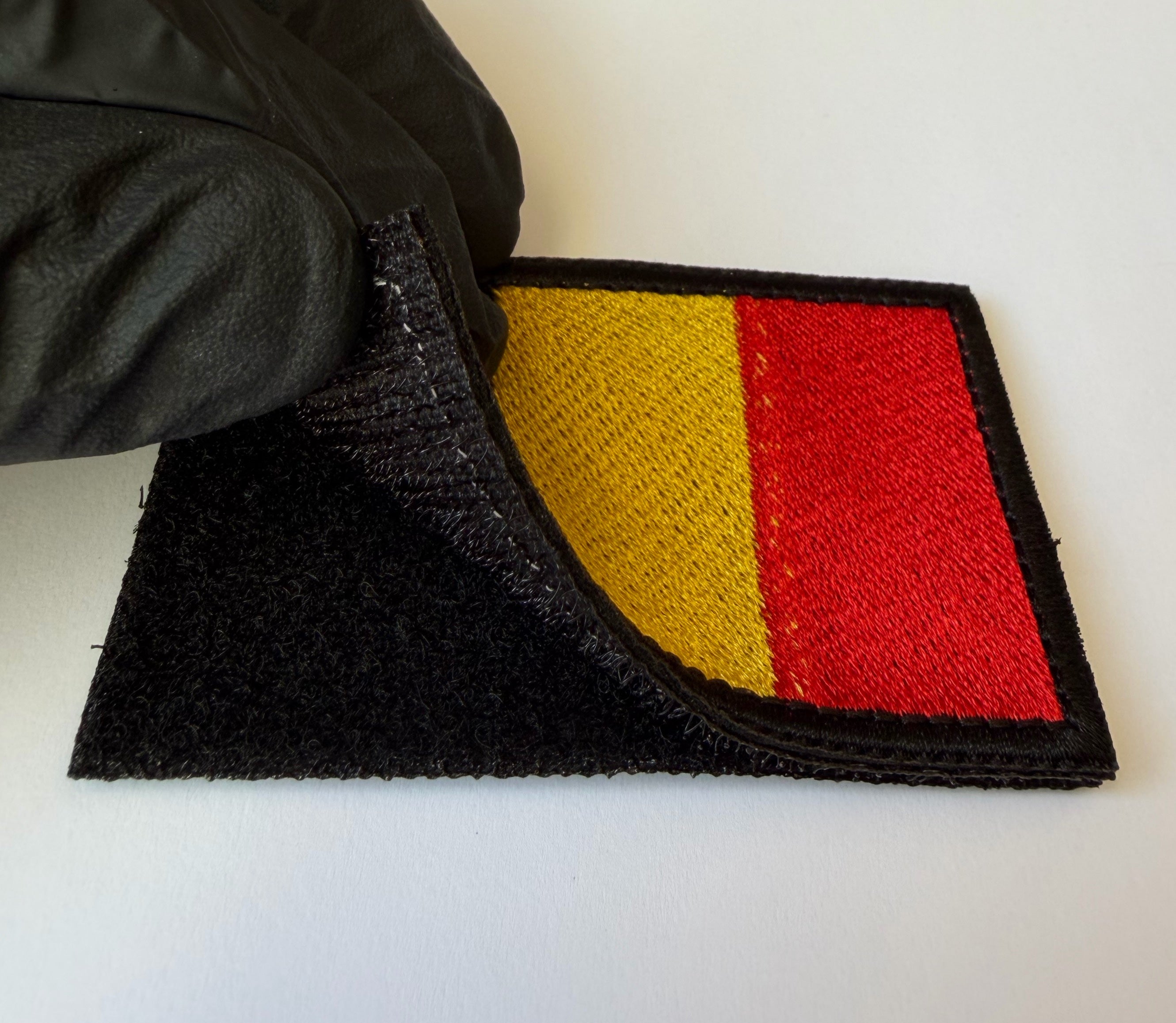 Hook-loop patch flag BELGIUM 8 cm