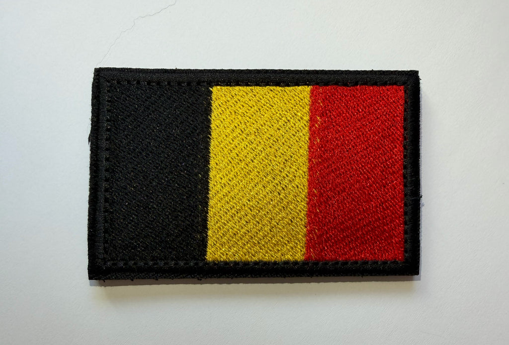 Hook-loop patch flag BELGIUM 8 cm
