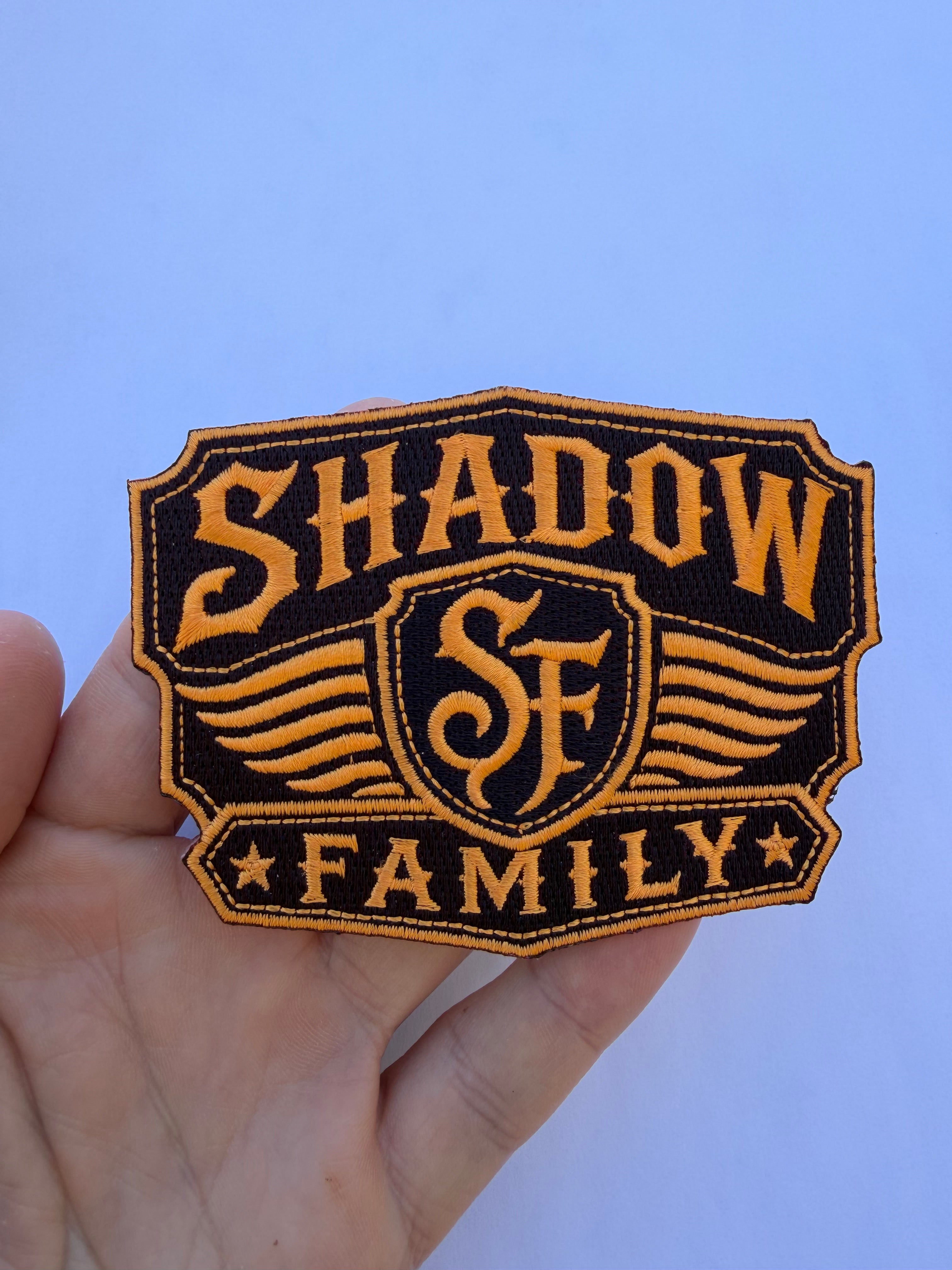 Embroidered patch shadow family Iron-on 10 cm