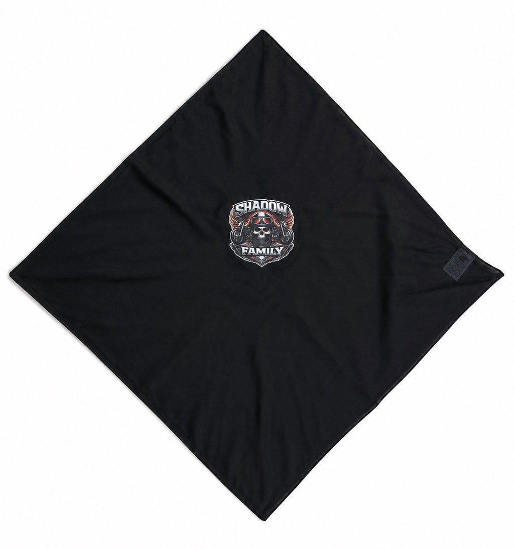 Black bandana shadow family 100% cotton