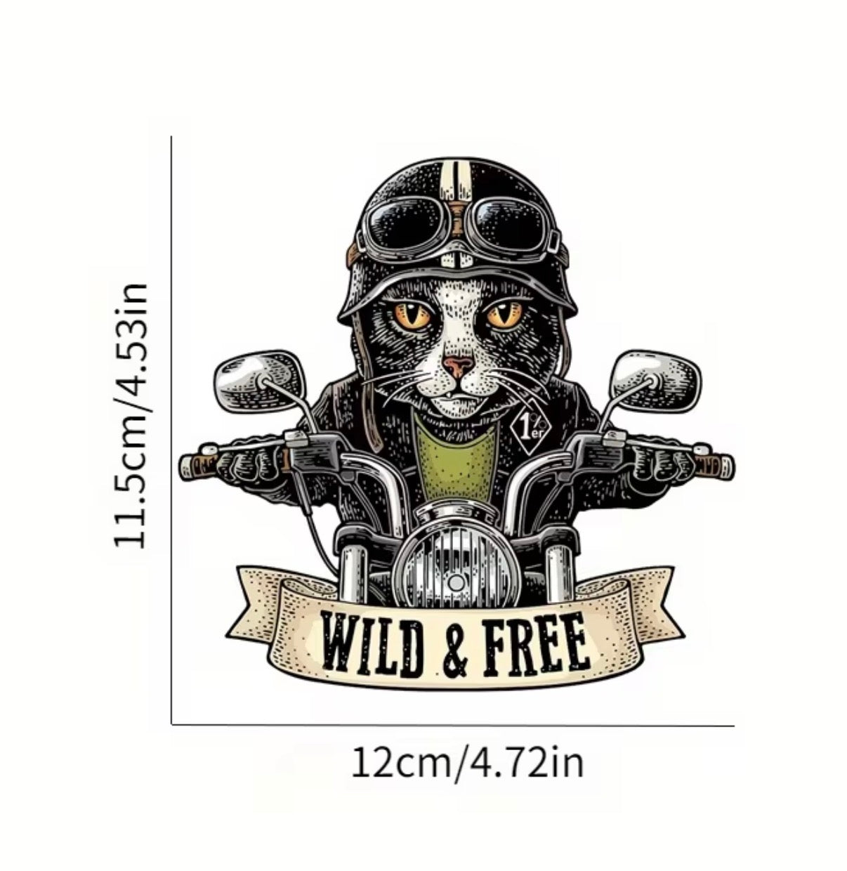 Biker cat sticker