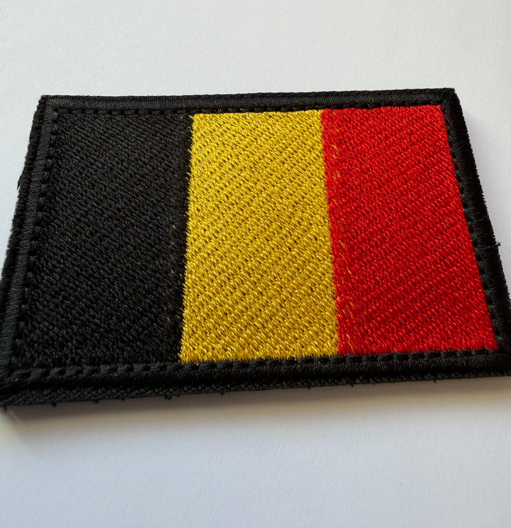 Hook-loop patch flag BELGIUM 8 cm