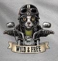Biker cat sticker