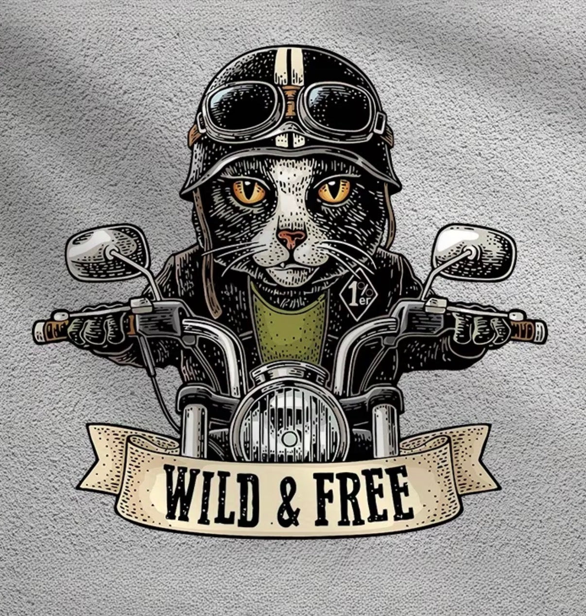 Biker cat sticker