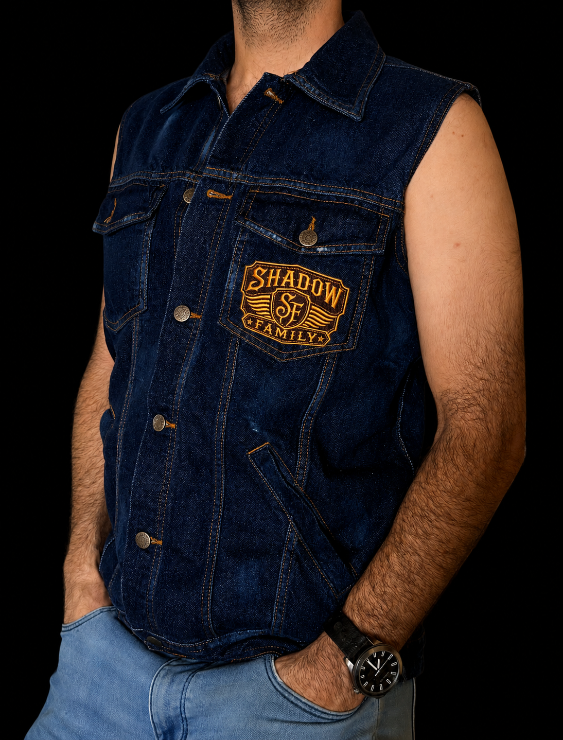 Shadow Family Denim Vest