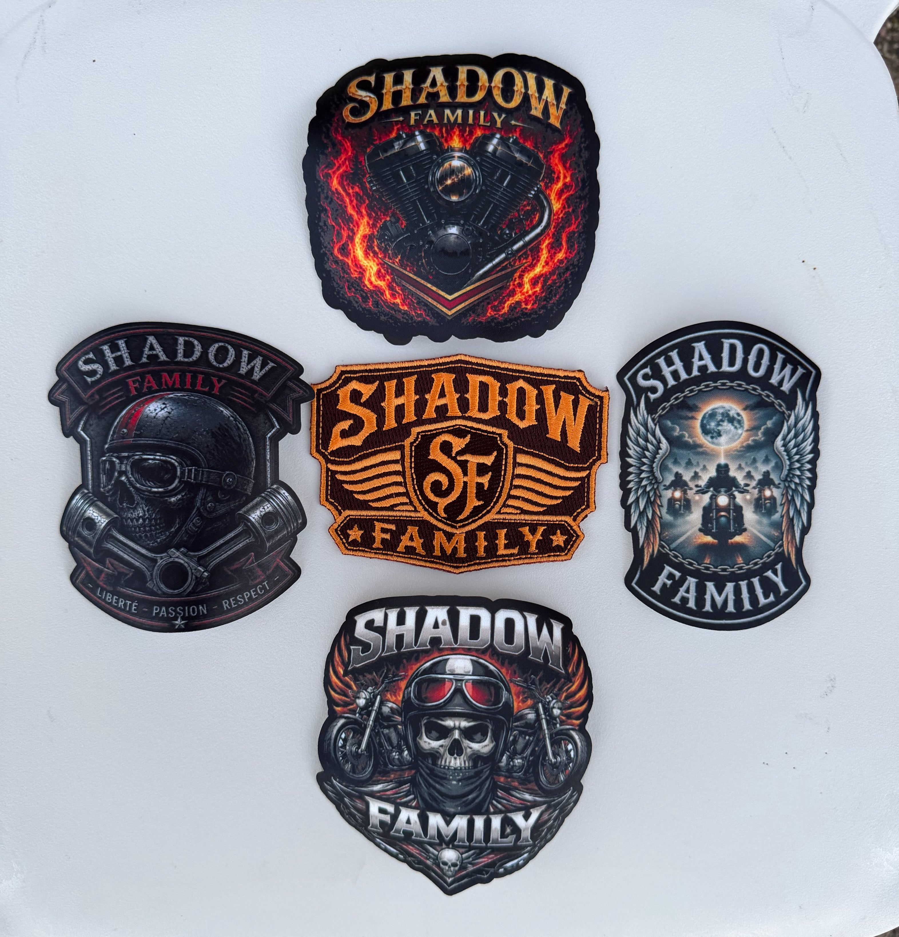 5 Patch Iron-on shadow family
