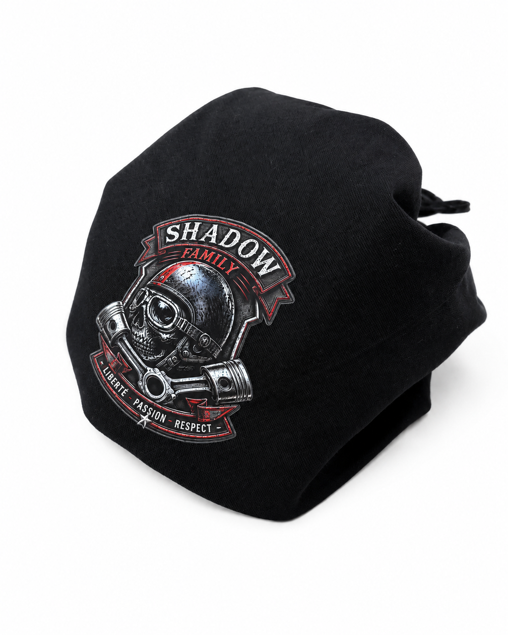 Black bandana shadow family 100% cotton