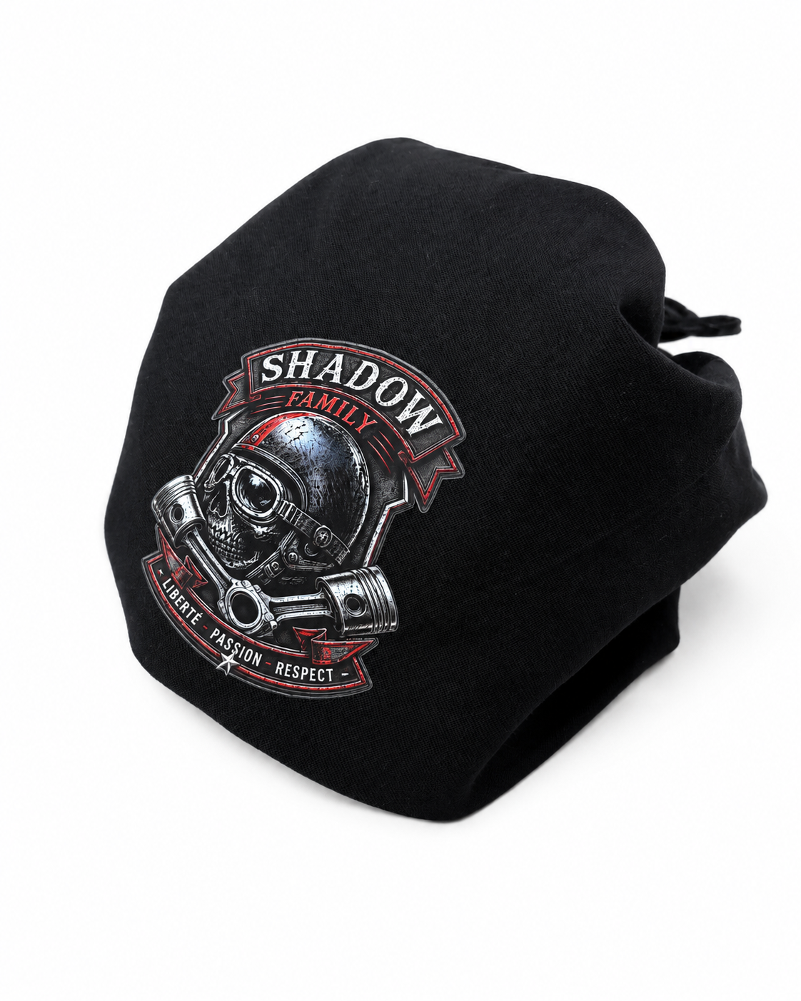 Black bandana shadow family 100% cotton