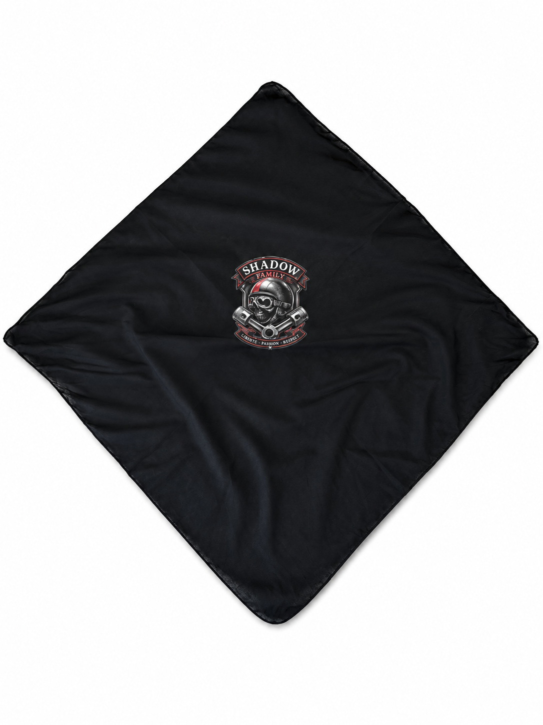Black bandana shadow family 100% cotton