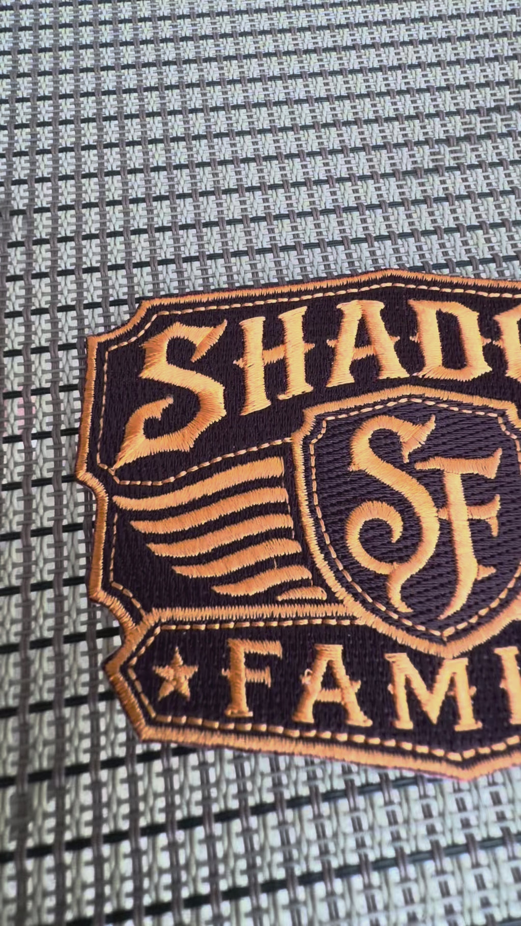 Embroidered patch shadow family Iron-on 10 cm