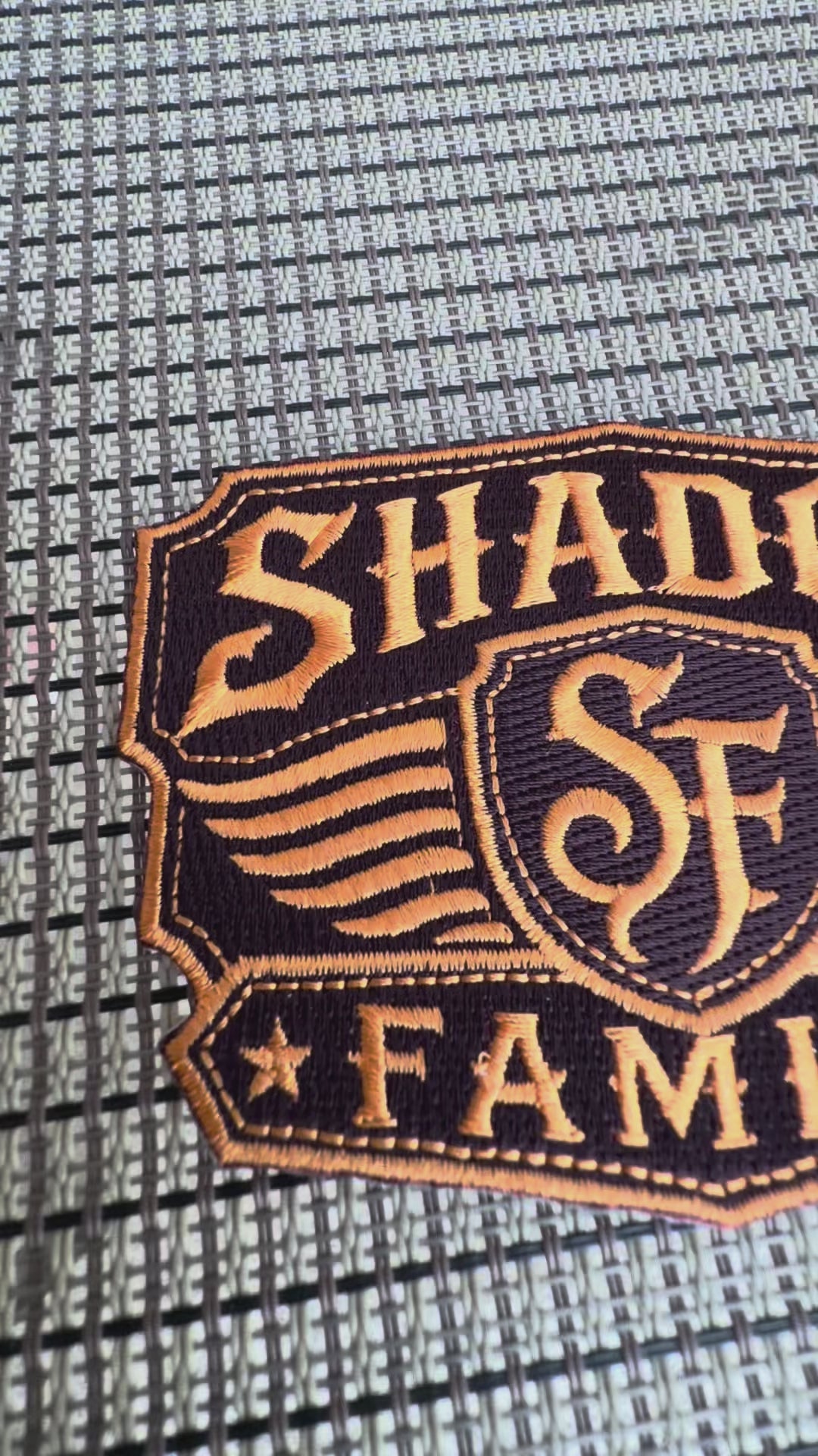 Embroidered patch shadow family Iron-on 10 cm